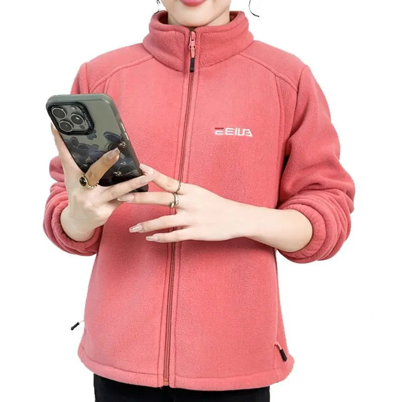 Stand-Collar Fleece Jacket