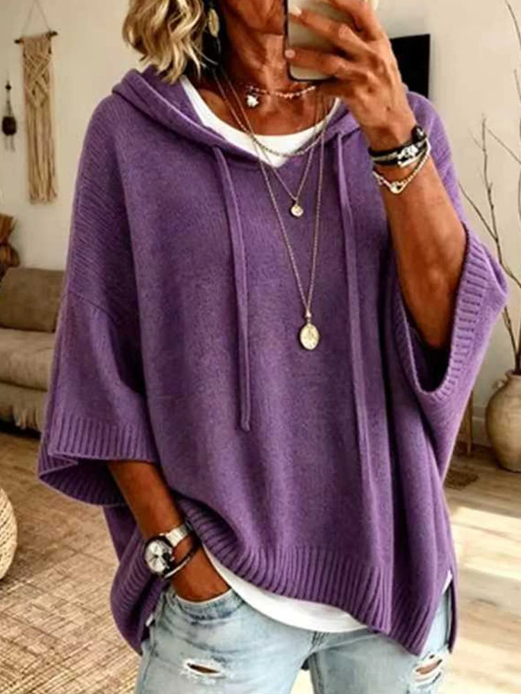 Hooded Loose Knit Sweater