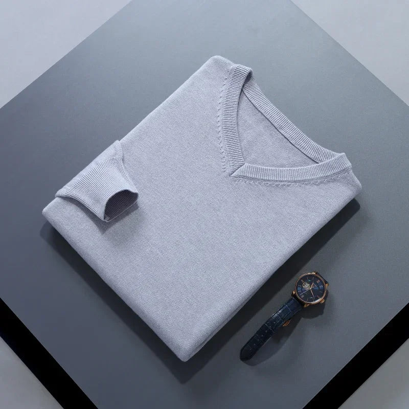Men's V-Neck Knit Sweater