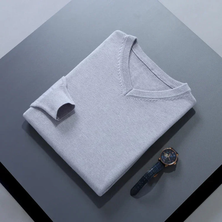 Men's V-Neck Knit Sweater