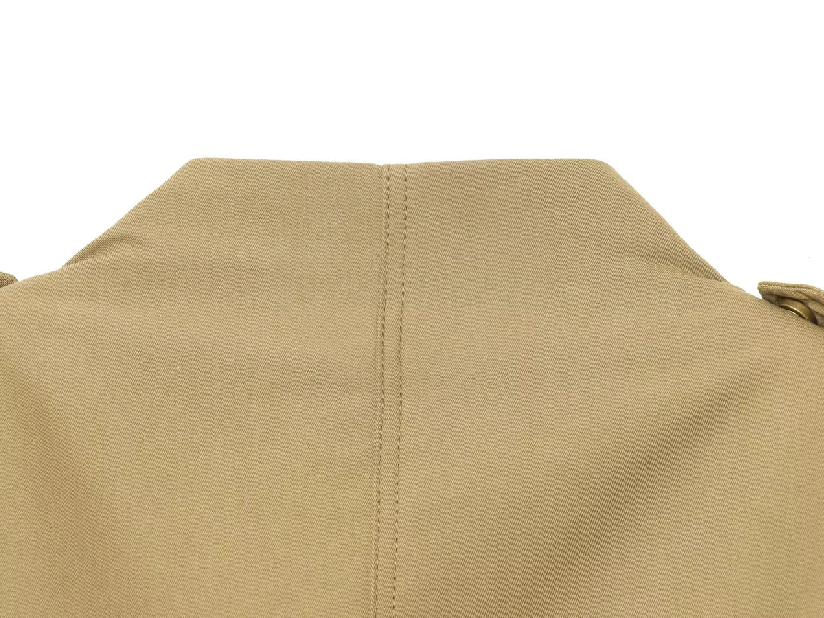 Stand-Collar Single-Breasted Jacket