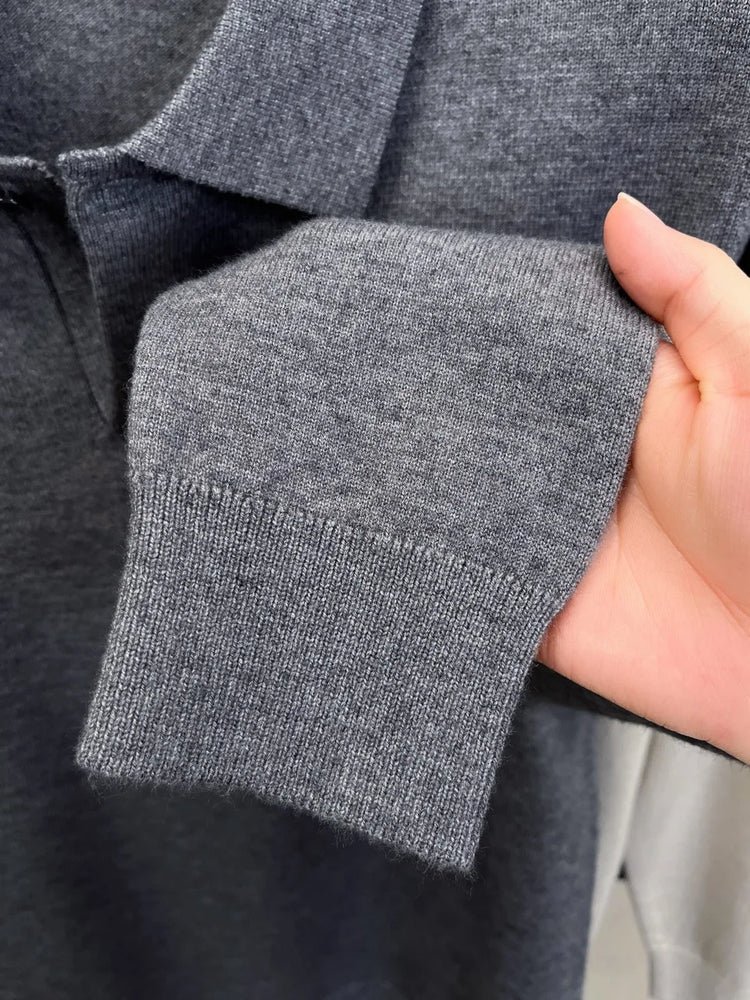 Men's Knit Polo Sweater