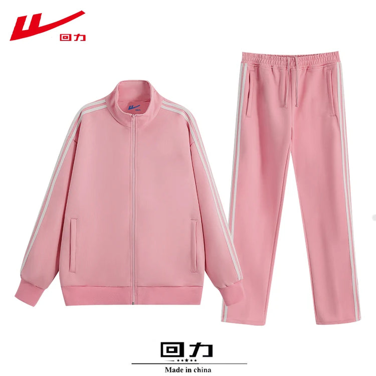 Women's Thickened Fleece Lined Sweatshirt And Pants Sporty Casual Outfit Two Piece Set Trendy Spring Autumn Winter Wear