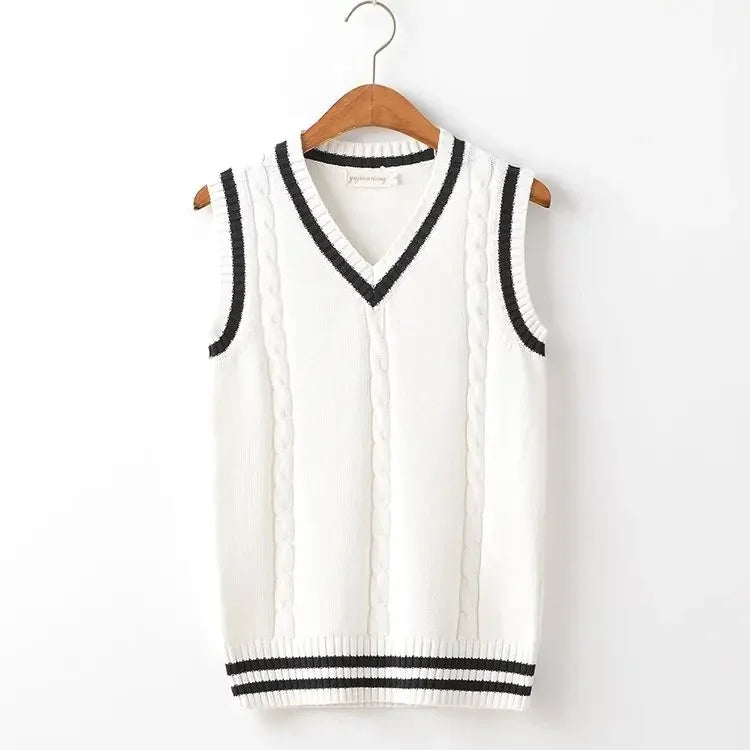 Men's Striped Knit Sweater Vest
