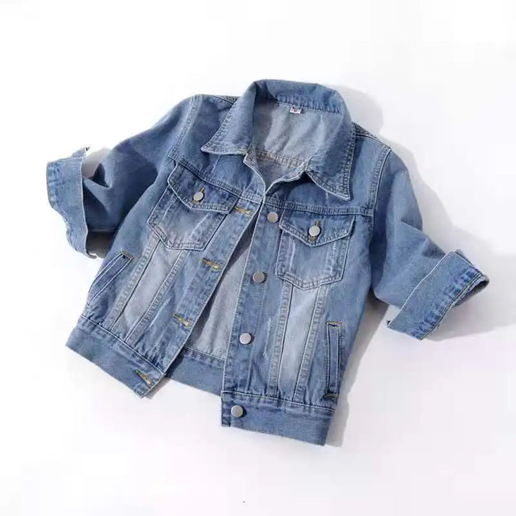Denim Jacket Women 2023 Three Quarter Sleeves Jean Jacket Woman  Comfortable Denim Coat Chaqueta Vaquera Mujer Veste Jeans Femme