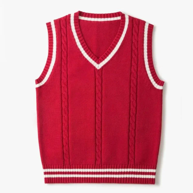 Men's Striped Knit Sweater Vest