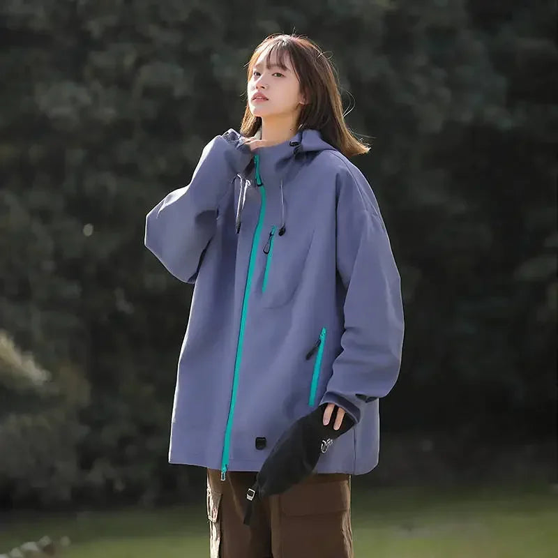 Outdoor Waterproof Hiking Jackets Woman Windbreaker Rain Coat Autumn New Fishing Camping Windproof Cycling Jacket Women Clothing
