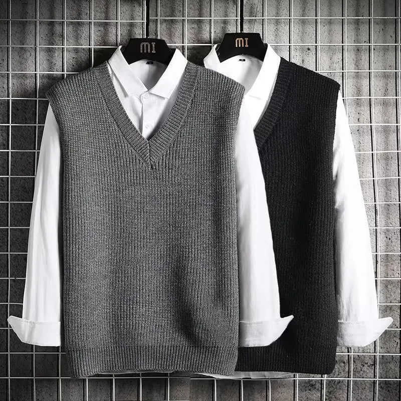 Men's V-Neck Knit Sweater Vest