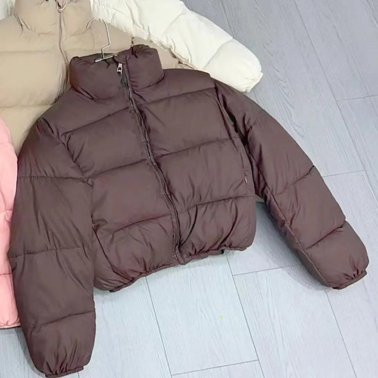 Women Autumn Winter Short Down Jacket Stand Collar Warm Casual Elegant Sleeveless Coats Outdoor Quilted Travel Jackets Clothes