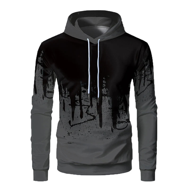 Men's 3D Print Hooded Sweater