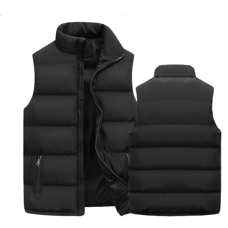 Men's Stand-Collar Vest Jacket