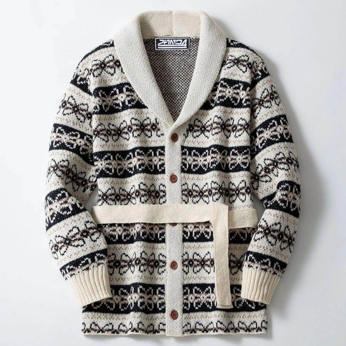 Men's Striped Jacquard Cardigan Sweater