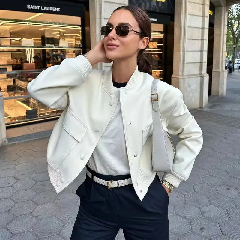 Cropped Bomber Jacket