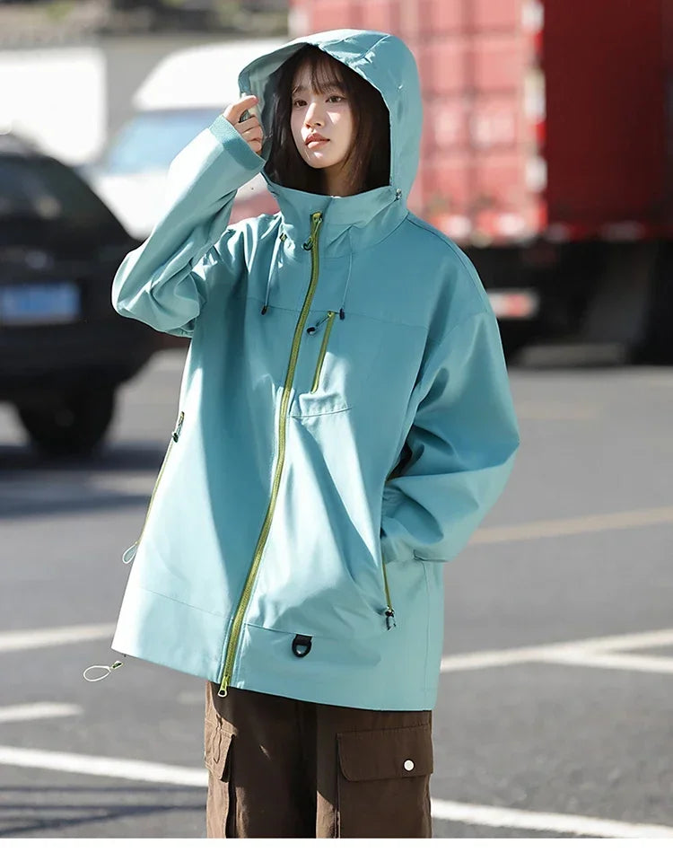Outdoor Waterproof Hiking Jackets Woman Windbreaker Rain Coat Autumn New Fishing Camping Windproof Cycling Jacket Women Clothing