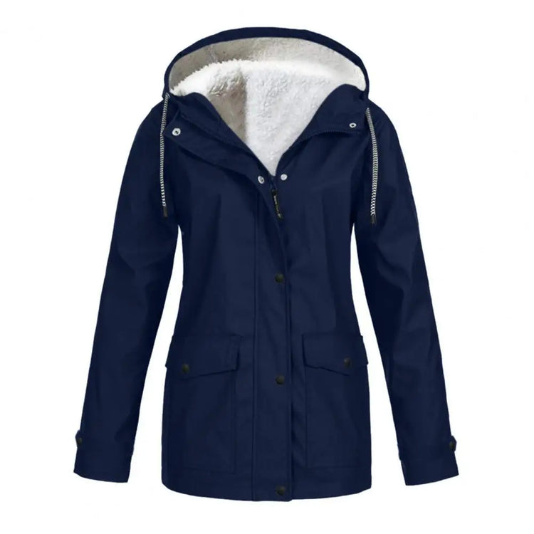 Fleece-Lined Hooded Parka Coat