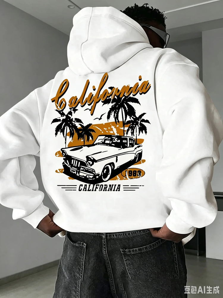 Men's Palm Tree Hooded Sweater