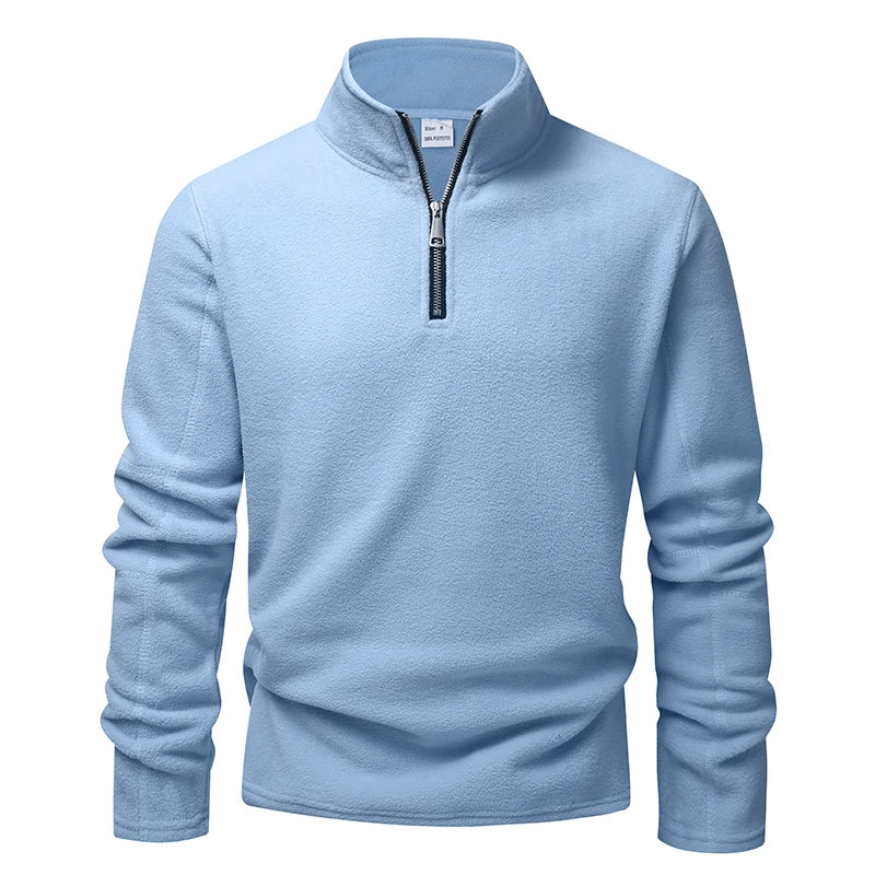 Men's Zip-Neck Fleece Hoodie Sweatshirt