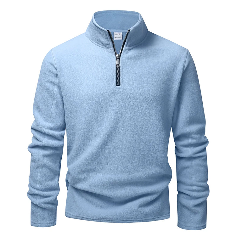 Men's Zip-Neck Fleece Hoodie Sweatshirt