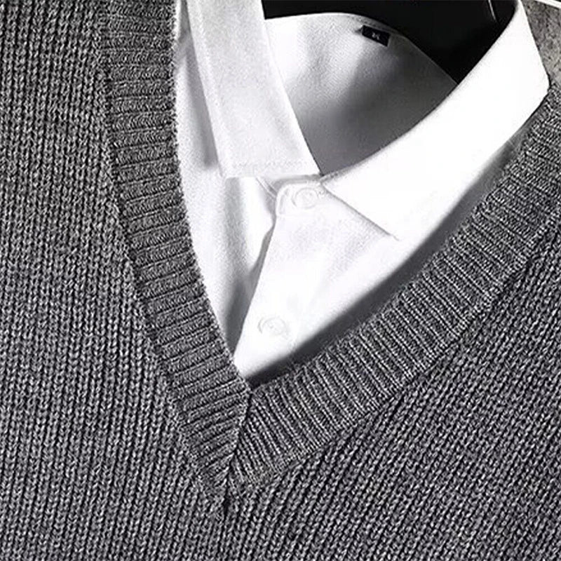 Men's V-Neck Knit Sweater Vest
