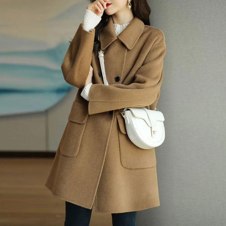 Single-Breasted Lapel Coat