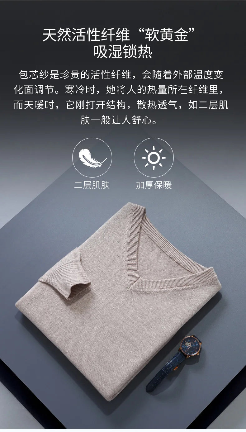 Men's V-Neck Knit Sweater