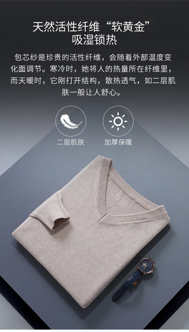 Men's V-Neck Knit Sweater