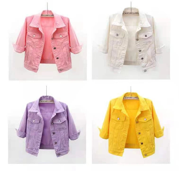 Denim Jacket Women 2023 Three Quarter Sleeves Jean Jacket Woman  Comfortable Denim Coat Chaqueta Vaquera Mujer Veste Jeans Femme