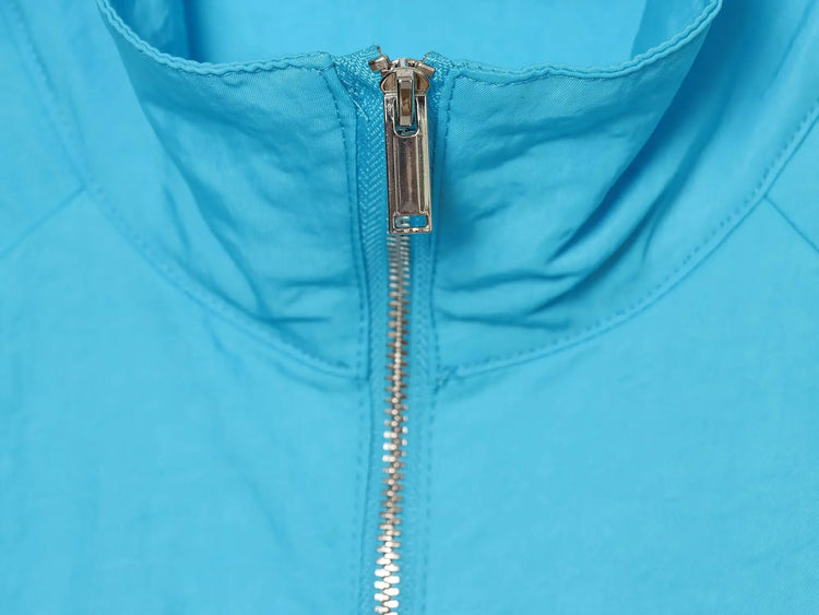 Stand-Collar Zip Pocket Jacket