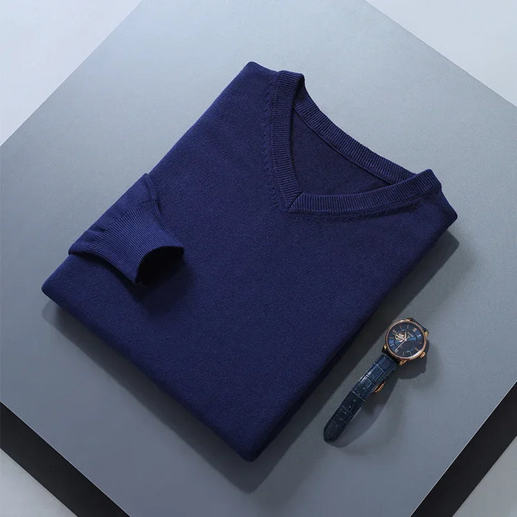 Men's V-Neck Knit Sweater