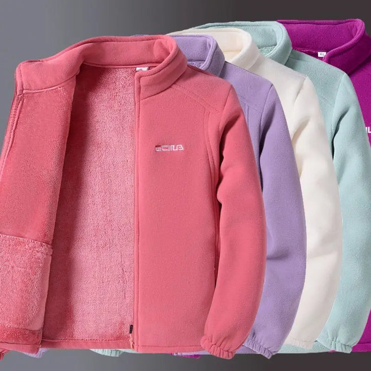 Stand-Collar Fleece Jacket