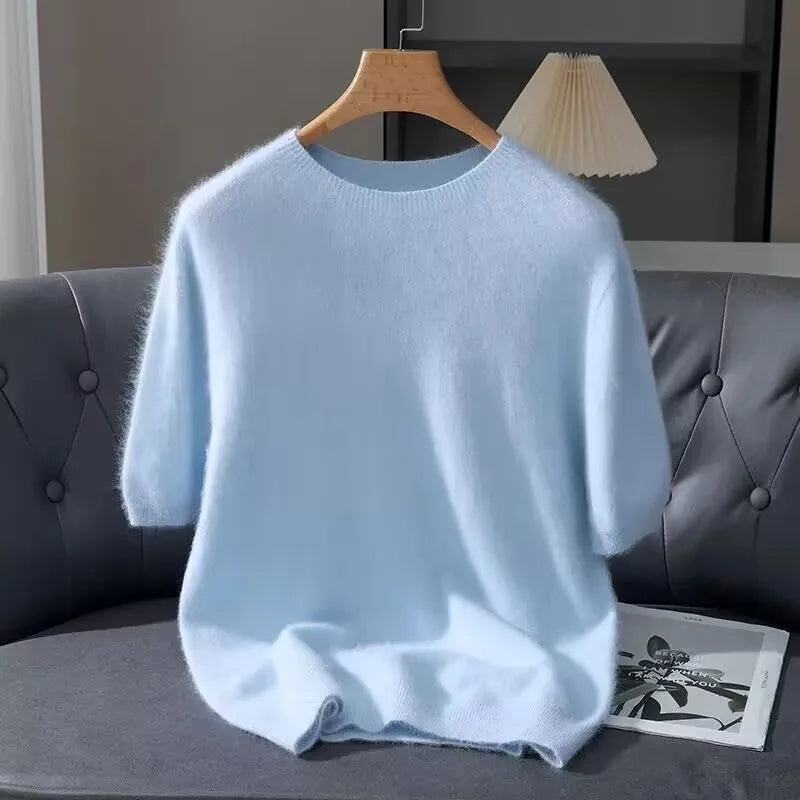Men's Short-Sleeve Knit Sweater