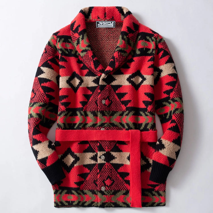 Men's Striped Jacquard Cardigan Sweater