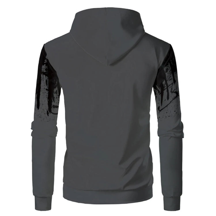 Men's 3D Print Hooded Sweater