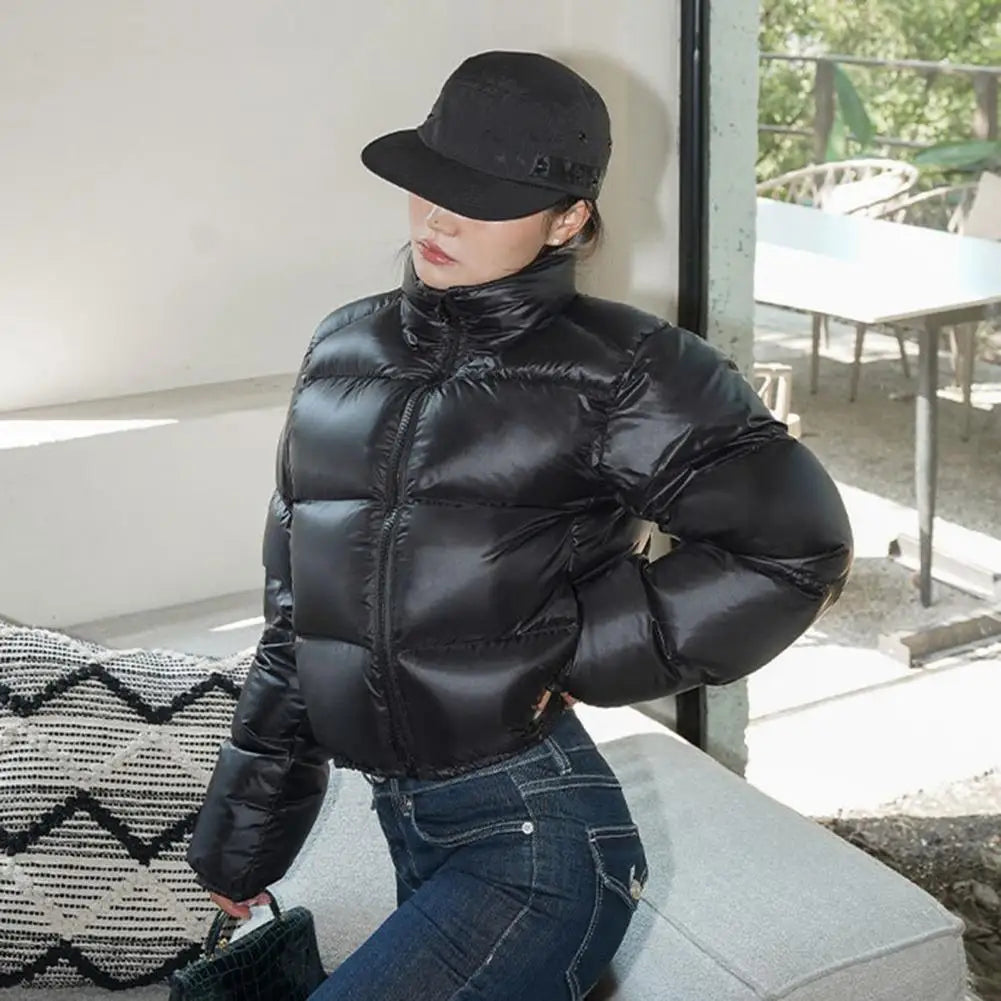 Women Autumn Winter Short Down Jacket Stand Collar Warm Casual Elegant Sleeveless Coats Outdoor Quilted Travel Jackets Clothes