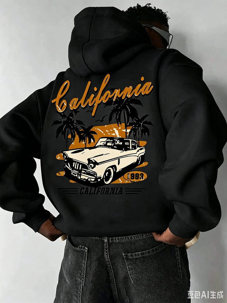 Men's Palm Tree Hooded Sweater