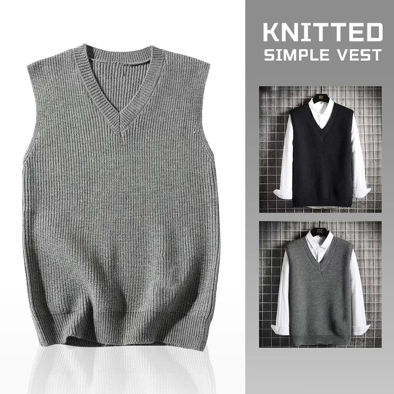 Men's V-Neck Knit Sweater Vest