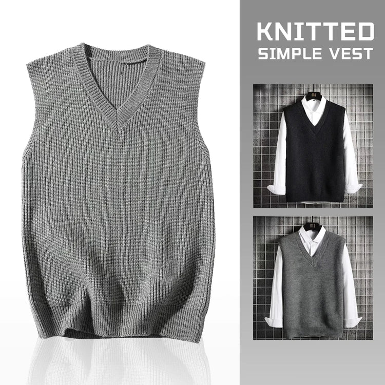 Men's V-Neck Knit Sweater Vest
