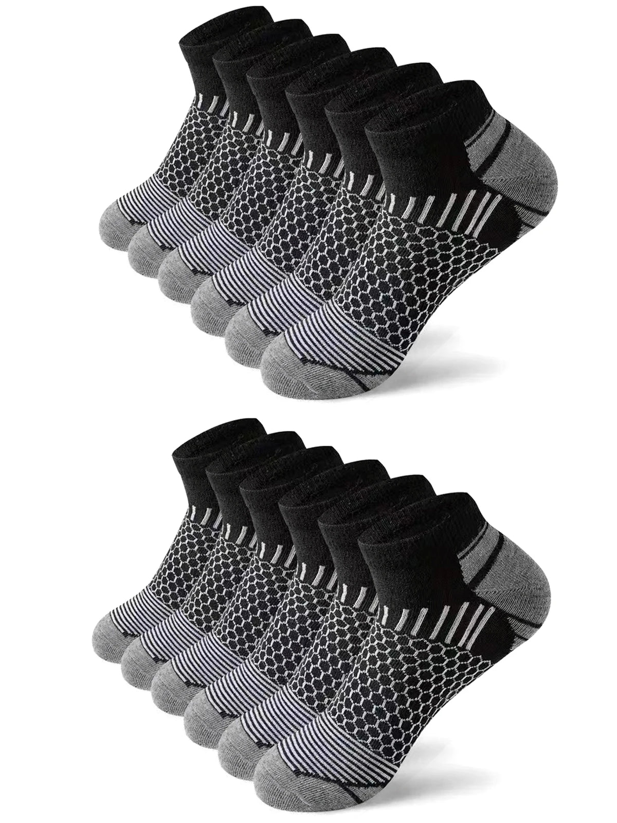 Men's Athletic Ankle Socks, 12 Pairs
