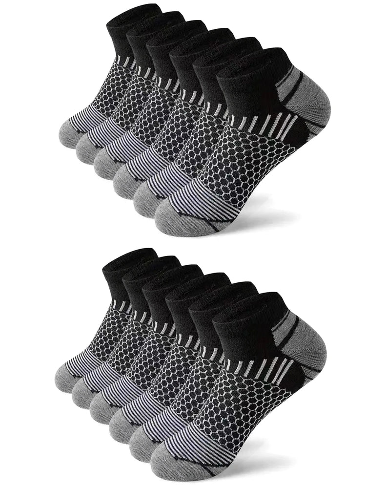 Men's Athletic Ankle Socks, 12 Pairs