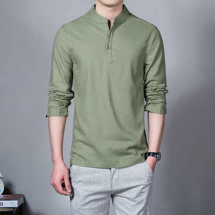 Men's Slim Stand-Collar Shirt