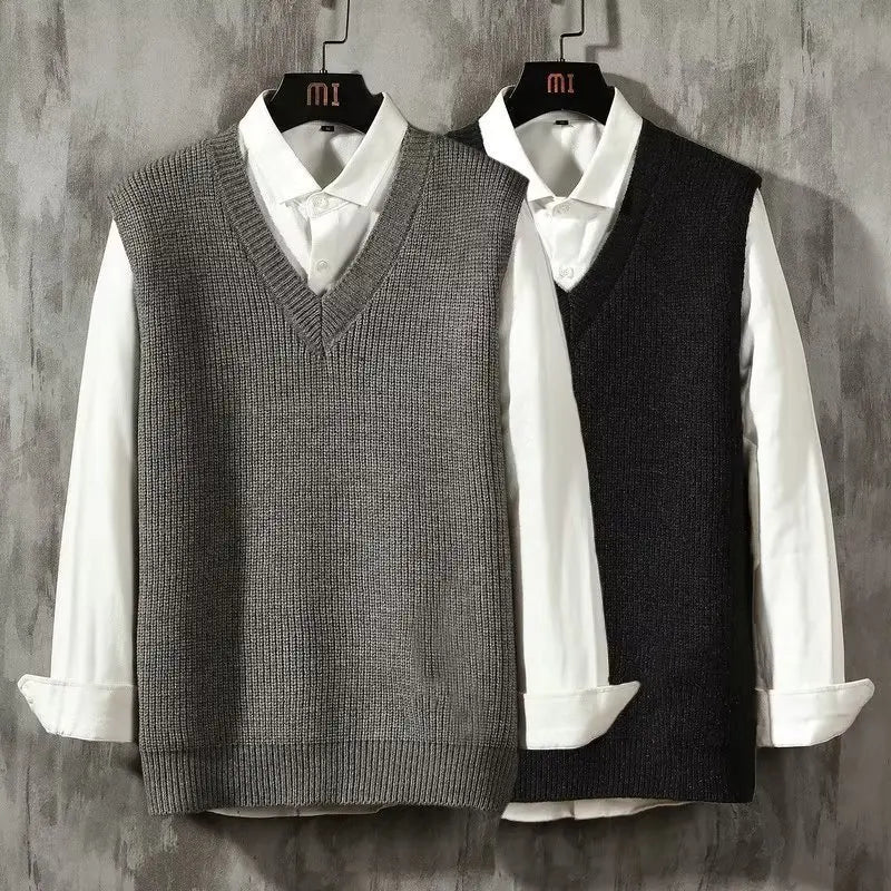 Men's V-Neck Knit Sweater Vest