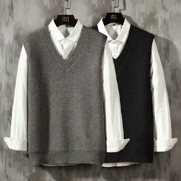 Men's V-Neck Knit Sweater Vest