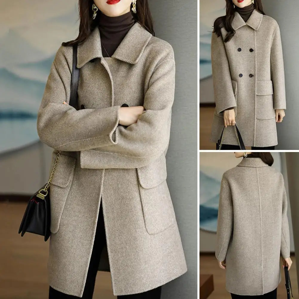 Single-Breasted Lapel Coat