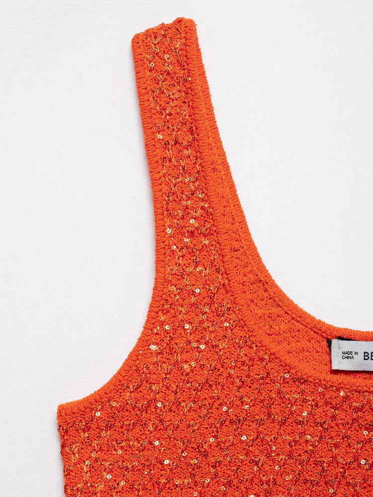 Pearl-Trim Knit Sweater Vest