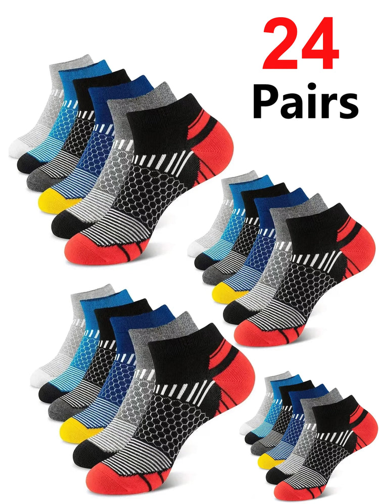 Men's Athletic Ankle Socks, 12 Pairs