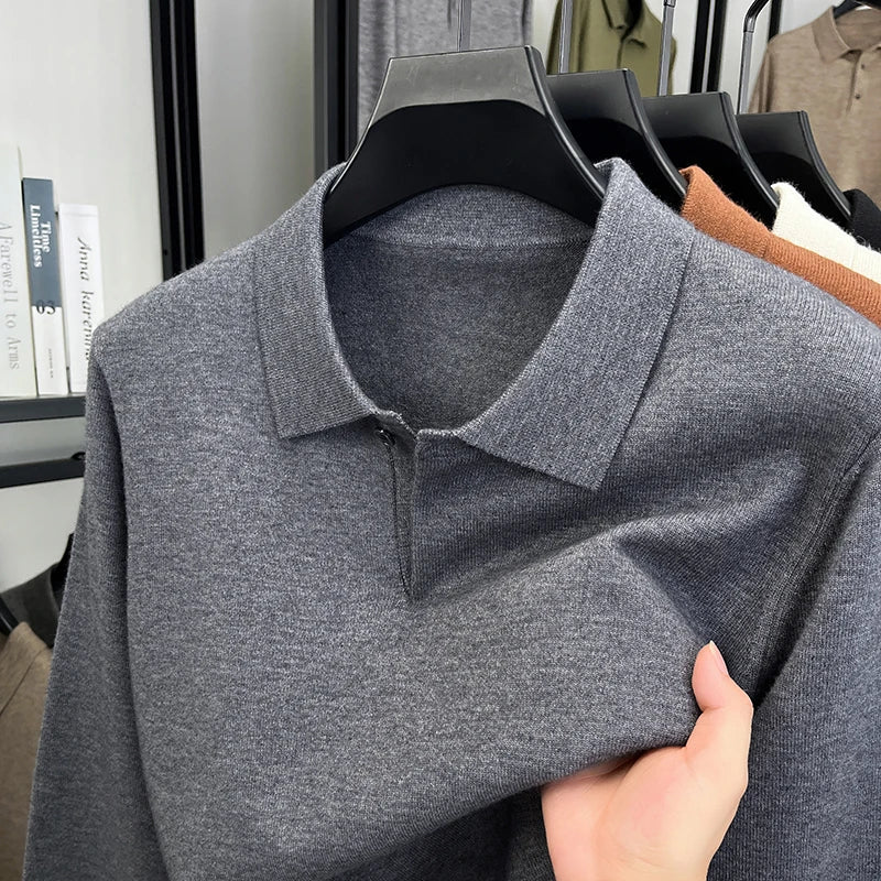 Men's Knit Polo Sweater