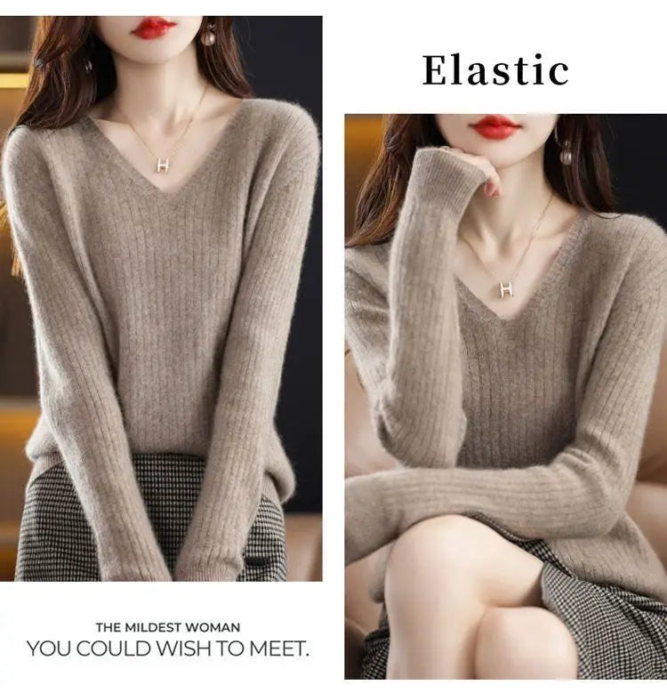 Classic V-Neck Knit Sweater