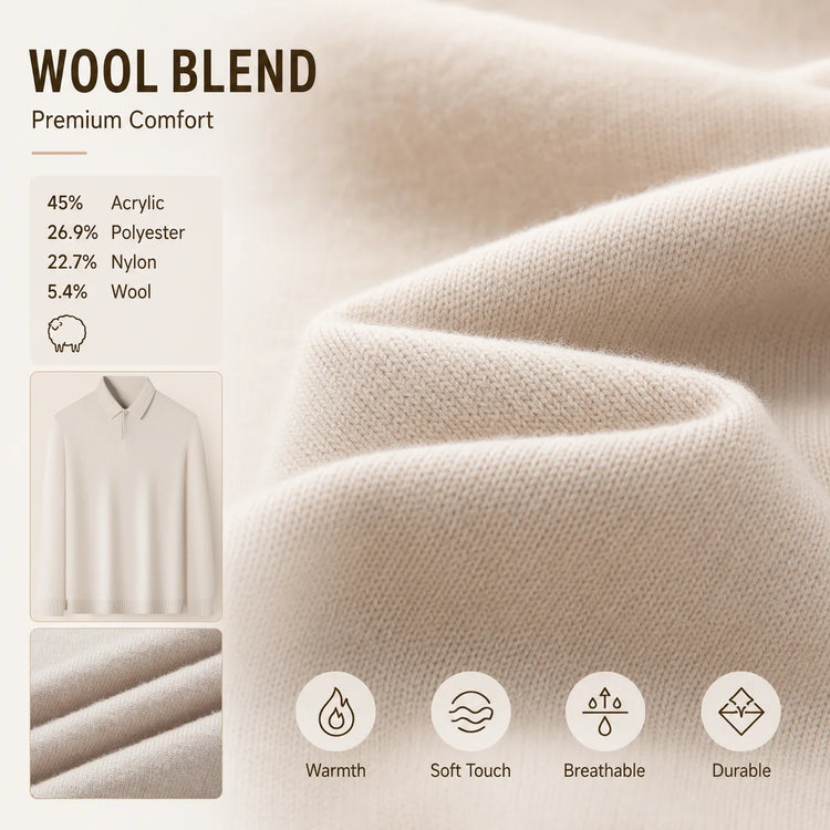 Men's Knit Polo Sweater