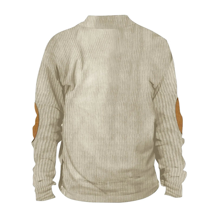 Men's Stand-Collar Pullover Sweater