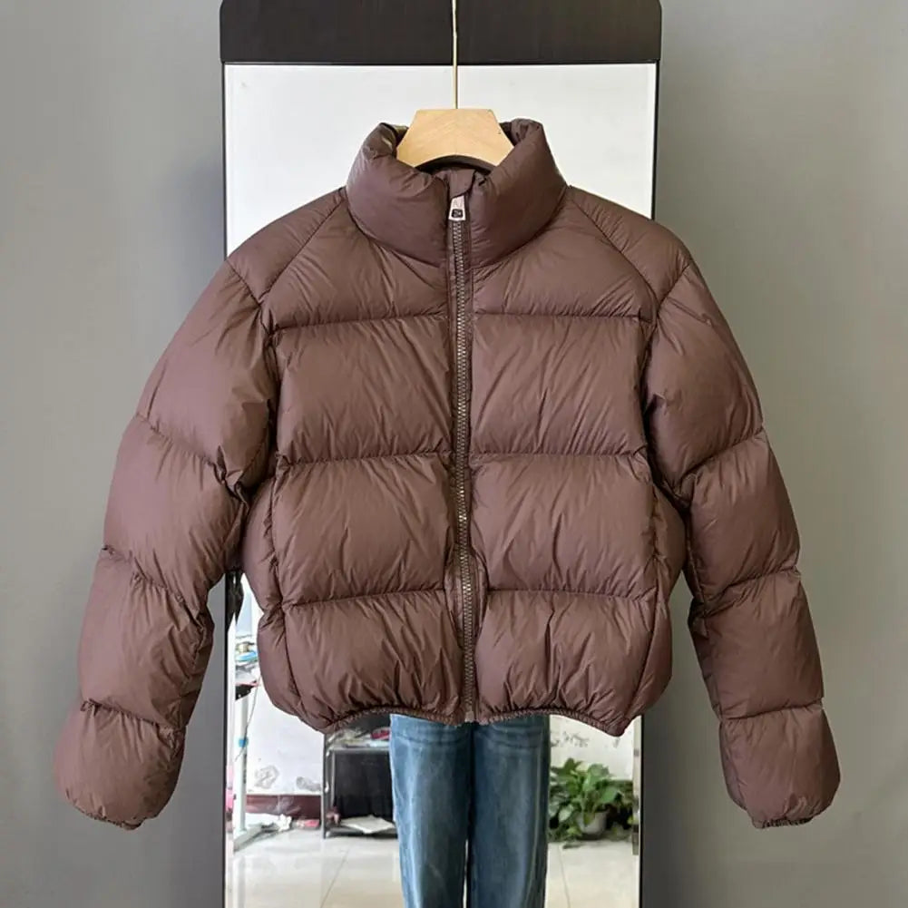 Women Autumn Winter Short Down Jacket Stand Collar Warm Casual Elegant Sleeveless Coats Outdoor Quilted Travel Jackets Clothes